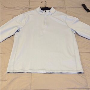 J.Crew Men's Light Blue Quarter-Zip Sweater
